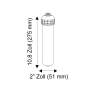 TLCHF-2T Hohlfasermembran 10x2 Zoll als Keimsperre (Ultrafiltration) 1/4 Zoll IG