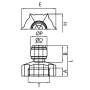 HCF-NH Aufschraub-Verbinder 3/4 Zoll Messing IG metrische Steckverbindung