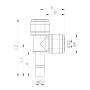 HSJ T-Verbinder zöllige Steckverbindung und seitlicher Stutzen 5/32 bis 1/2 Zoll