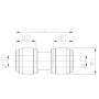 HUC1/4-1/4G Gerader Verbinder mit Steckverbindung 1/4 Zoll = 6,35mm