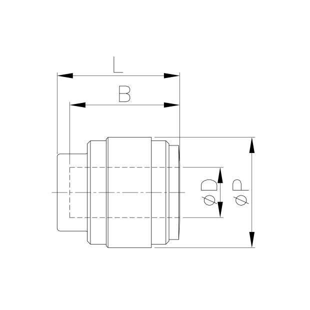 HPF1/4G Endkappe für Schlauch/Stutzen 1/4 Zoll = 6,35mm