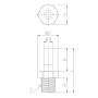 HCJ04R01B Einschraub-Stutzen R1/8 Zoll AG BSPT metrischer Stutzen 4mm