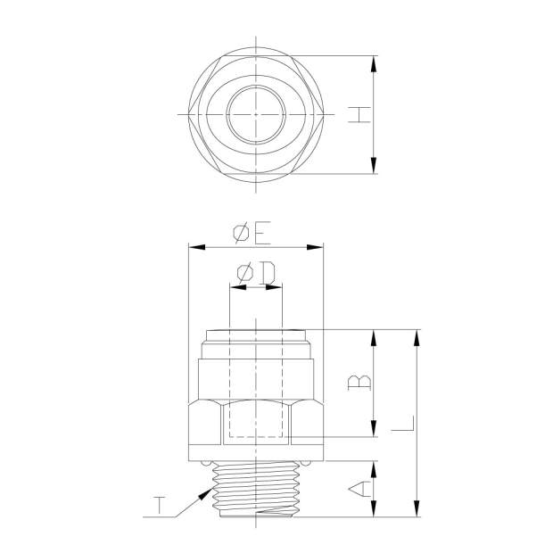 HPC08G02B Einschraub-Verbinder G1/4 Zoll AG BSPP Steckverbindung 8mm