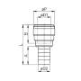 HCBB Schlauchtülle als Steckverbinder mit metrischem oder zölligem Steckdorn