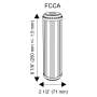 FCCA Kokosnuss-Aktivkohlegranulat-Kartusche 2,5 x 10 Zoll  für 10 Zoll Gehäuse