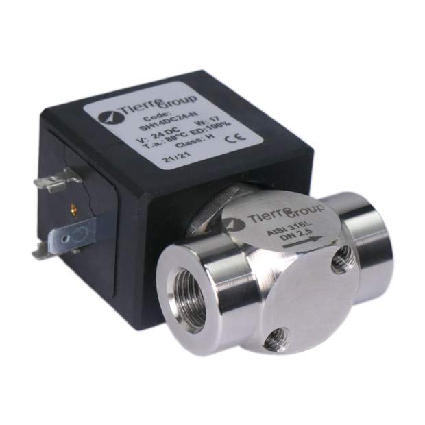 SVX-20SP 2/2-Wege-Magnetventil Edelstahl AISI 316L mit G1/4 Zoll Innengewinde