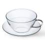 MARIE 2er-Set Teetassen mit Unterteller aus Borosilikatglas 290ml