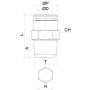 XVRC-R Einschraubverbinder Edelstahl AISI316L BSPT-Kegelgewinde Steckverbindung 4-12mm