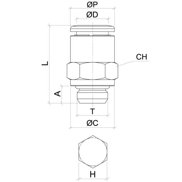 XVRC-G Einschraubverbinder Edelstahl AISI316L BSPP-Parallelgewinde Steckverbindung 4-12mm