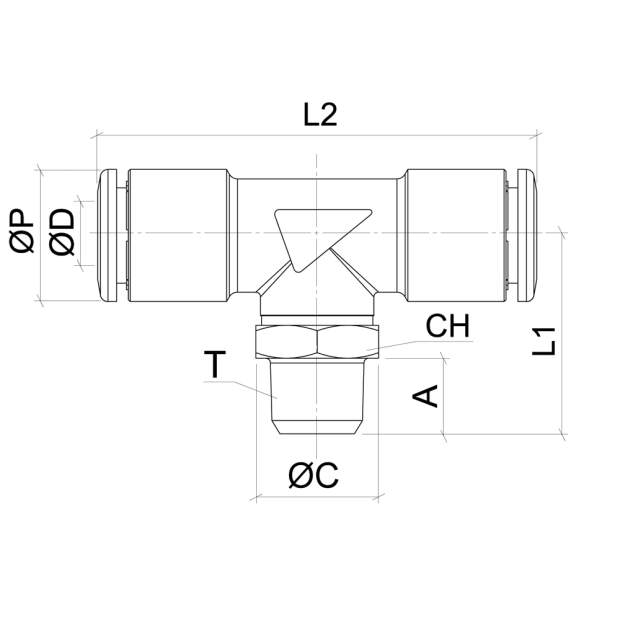 XVRT-R T-Einschraubverbinder Edelstahl AISI316L BSPT-Kegelgewinde Steckverbindung 4-8mm