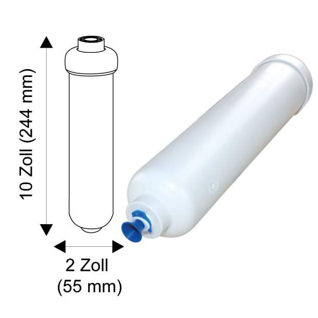 FWS-MINI Wechselset mit Inlinekartuschen 10 x 2 Zoll Aktivkohle und Sediment