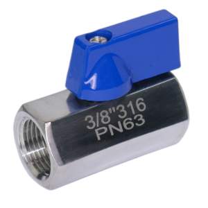 MBV-9170 Mini-Kugelhahn aus INOX-Edelstahl AISI316 mit...