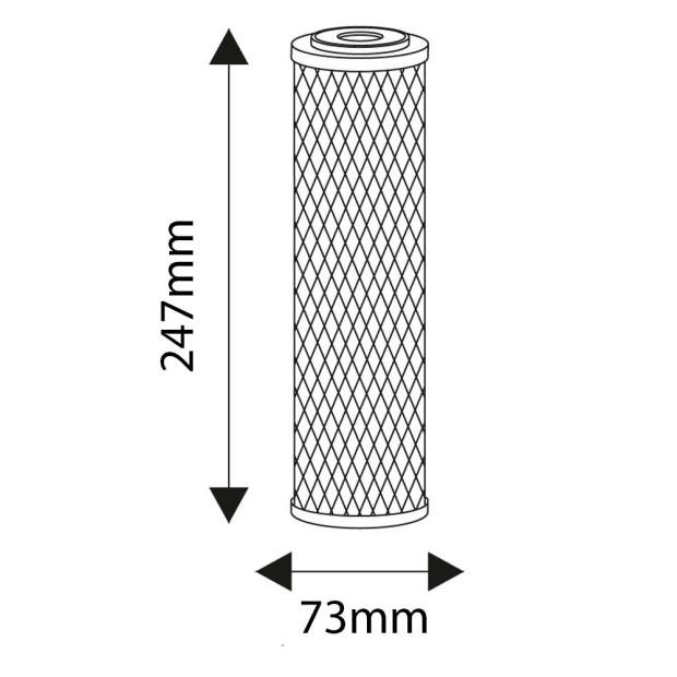 FKA-30HF Aktivkohleblock mit Hohlfasermembran zur Sterilfiltration für 10 Zoll Gehäuse