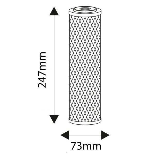 FKA-30HF Aktivkohleblock mit Hohlfasermembran zur Sterilfiltration für 10 Zoll Gehäuse