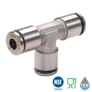 HFRUT Messing-T-Verbinder TEA Beschichtung metrische...