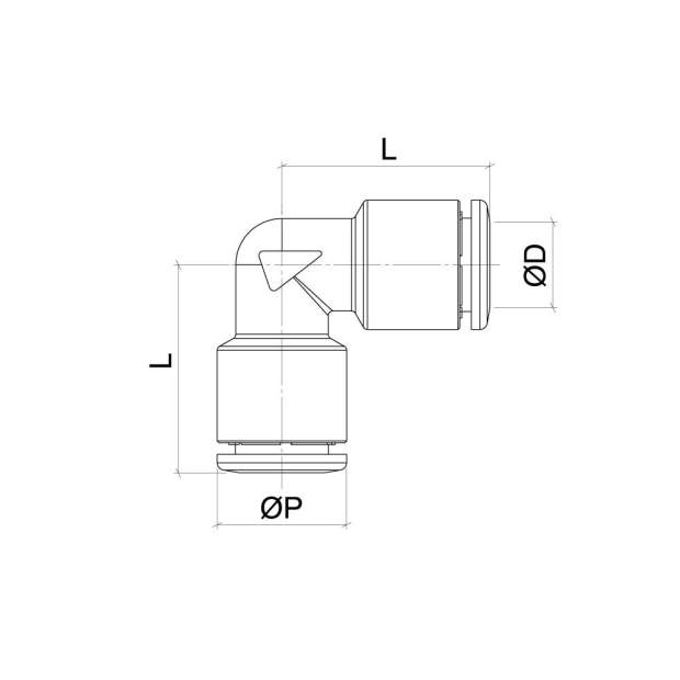 HFRUL Messing-Winkel-Verbinder TEA-Beschichtung metrische Steckverbindung 4 bis 12mm