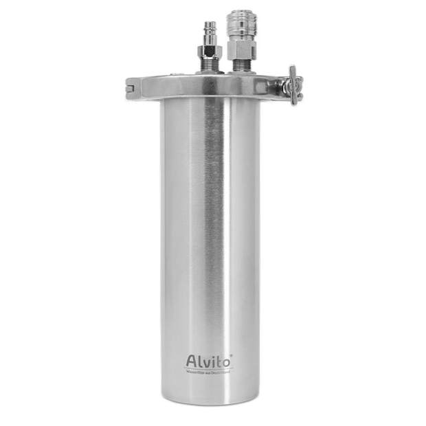 EBF-INOX Edelstahl-Wasserfilter für 10 Zoll Blockfilter zur Untertisch-Montage