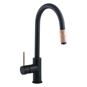 LENA 3-Wege-Wasserhahn aus schwarz beschichtetem Messing...