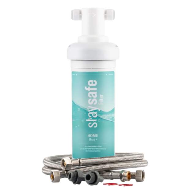 BASE+ Einbau-Wasserfilter mit 2-stufiger Filtration Aktivkohleblock und Ultrafiltrationsmembran