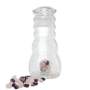 CADUS Mundgeblasener Wasserkrug mit Edelsteinfach und Glasdeckel 1 oder 1,5 Liter