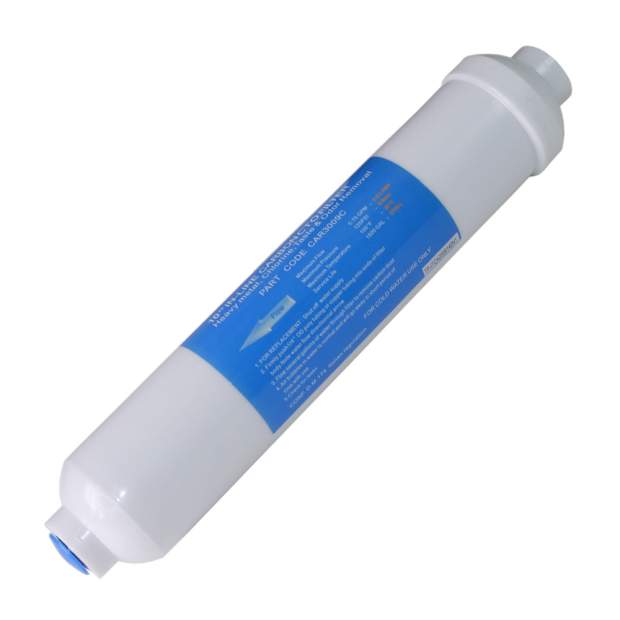 IKF-20G Inline-Filter mit geschütteter Aktivkohle 2 x 10 Zoll Schraubanschluss 1/4 Zoll