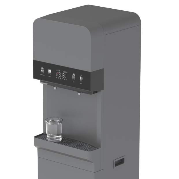 AQUI-STANDUP Osmoseanlage als Standgerät-Wasserspender mit Sprudelwasser und Heißwasser