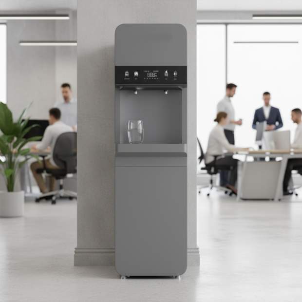 AQUI-STANDUP Osmoseanlage als Standgerät-Wasserspender mit Sprudelwasser und Heißwasser
