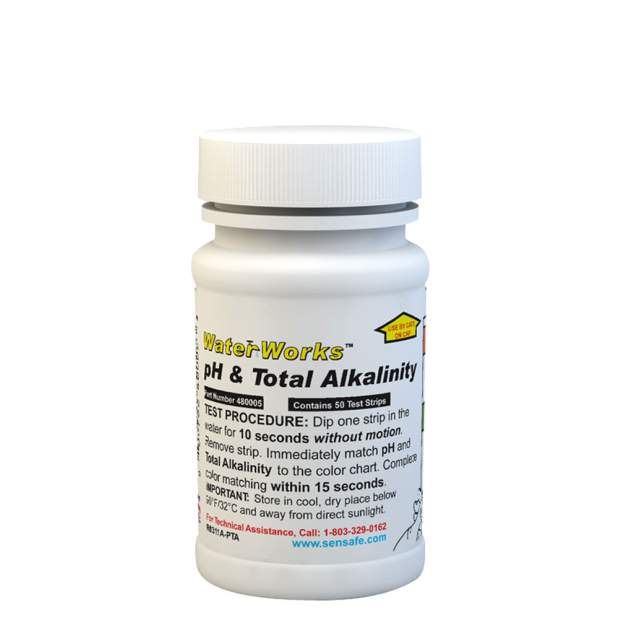 TS10-TA/50 Teststreifen zur Bestimmung von pH und Gesamt-Alkalinität (50 Stück)